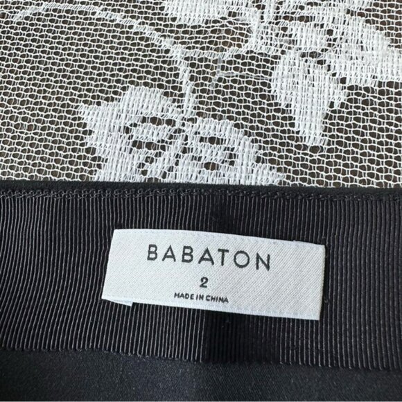 Aritzia Babaton Modern Faux Suede Mini Skirt in Black Sz 2 - Picture 7 of 11